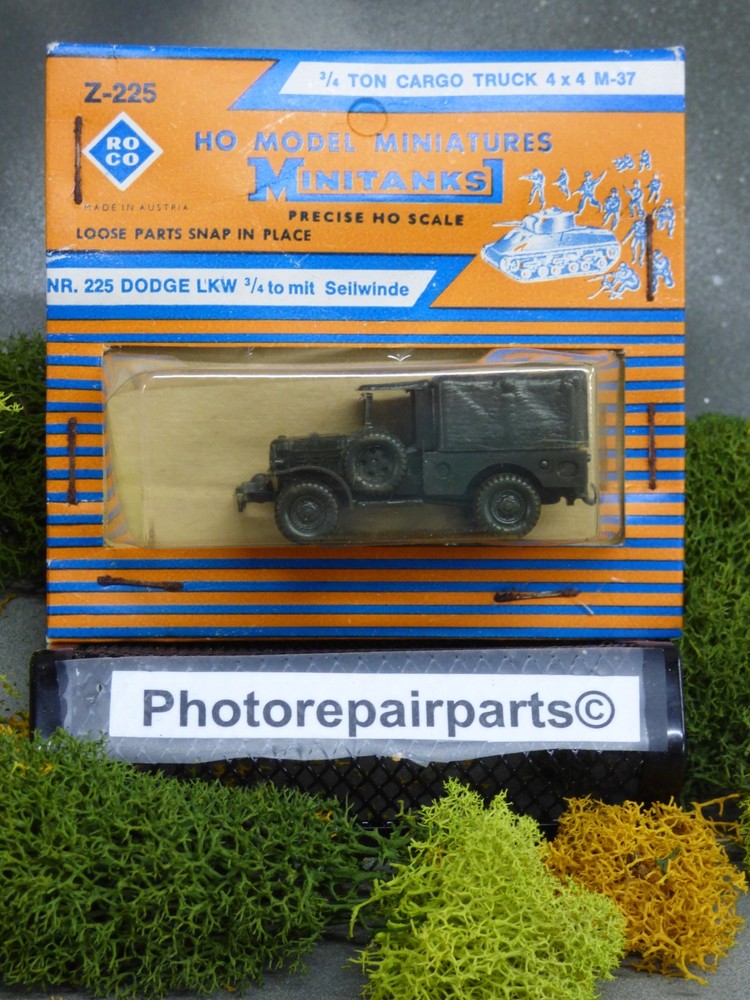 Roco Minitanks WWII US Dodge 3/4T 4×4 Weapons Truck Lot #1029X©