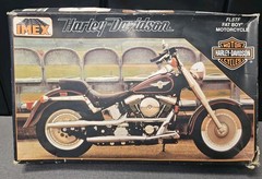 Vintage IMEX Harley Davidson FLSTF Fat Boy Motorcycle Model Kit 1:9 New Open Box