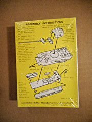 2 Vintage AHM German Tiger & Panther Tank Model Kits Snap Together 1/72 NOS