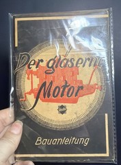 Vintage Gescha Der Glaserne Motor Manual Only! In Plastic Sleeve Great Condition