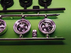 1967 Ford Mustang GT 350 1/25 Caroll Shelby Chrome 5 Spoke Rims Firestone Tire