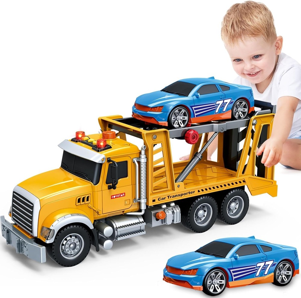 Kids Toys for 3 4 5 6 7 8 Years Old Boys, Transport Cars Carrier with Racing…