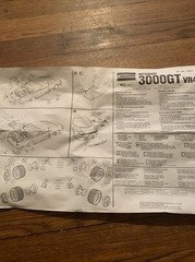 Vtg. Lindbergh Mitsubishi 3000GT Antique Skill 2 Plastic Model 72503 Kit