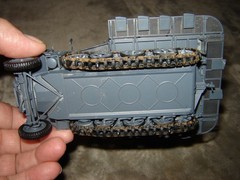 Built Half Track w/Gun 6 inches long Well Built & Painted Excellent Cond Nice