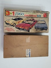 AMT 1960 3 in 1 CUSTOMIZING CONVERTIBLE CAR KIT #139 MODEL BOX ONLY FORD MERCURY