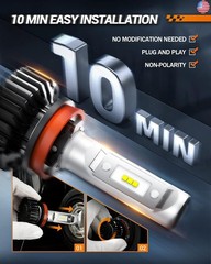 SEALIGHT H11/H8/H9/H16 LED Bulbs, 30,000LM 600% Super Brighter H11 Halogen
