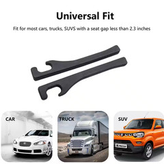 2 Pack Universal Car Seat Gap Filler PU Leather Black Scratch Resistant Waterpro