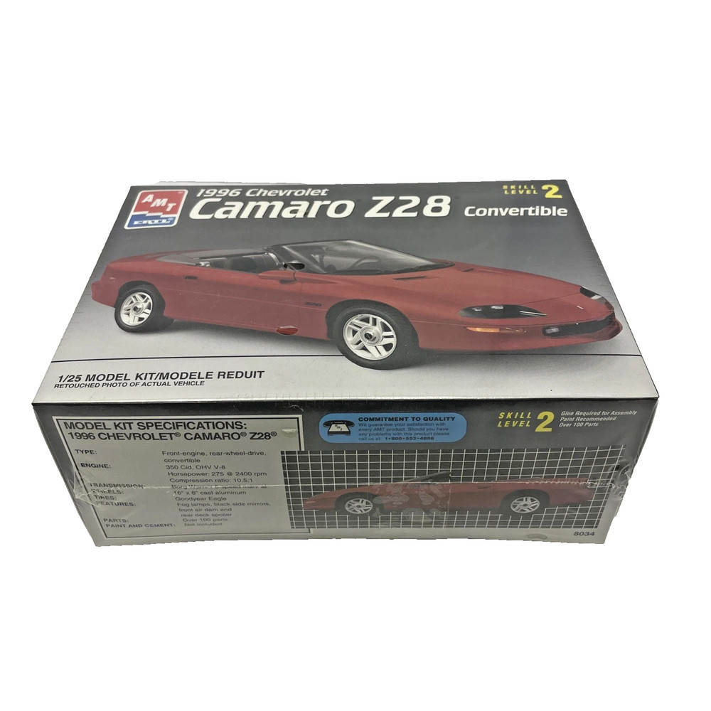 VTG. 1995 AMT ERTL 1/25 SCALE ” 1996 CHEVROLET CAMARO Z28 CONVERTIBLE ” # 8034