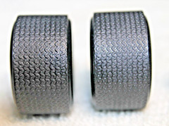 4 SUPER WIDE SUPER STREET SPECIAL TREADED TIRES & 2 FRONT 1/25 SCALE
