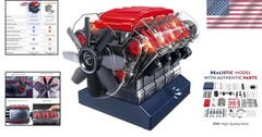 Mini V8 Combustion Engine Model Kit for Adults & Kids