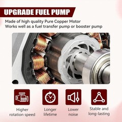 Universal 12 Volt Electric Fuel Pump 5-9 PSI, 35GPH, Super 12S Plus for Gasoline