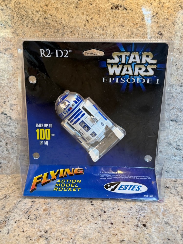 Vintage 1999 Estes Flying Action Model Rocket – Star Wars – R2-D2