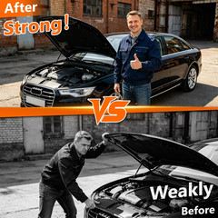 Front Hood Struts, Hood Shocks Lift Supports Replacement for 2013-2019 Hyundai S