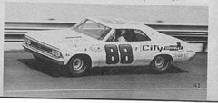 #88 Buddy Baker City Chevrolet, Charlotte 66 Chevelle 1/24th-1/25th Scale Decals