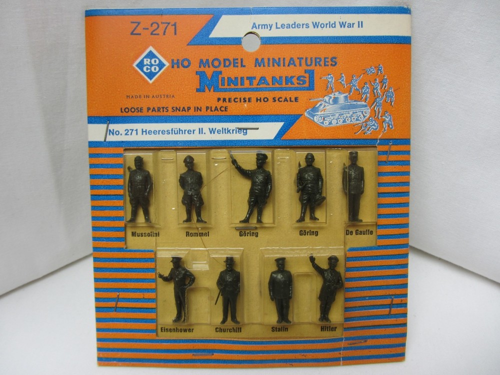 ROCO MINITANKS DBGM #271 Army Leaders of World War II Figures 1/87 HO Scale
