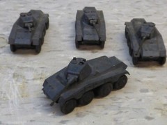 Roco Minitanks (4) Painted WWII German Sd Kfz 234/2 Puma AC Lot #7229K©