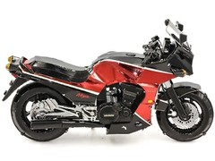 KAWASAKI GPZ900R MOTORCYCLE RED & BLACK STEEL MODEL KIT BY METAL EARTH ICX145