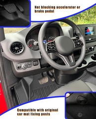 Custom Fit Floor Mats Compatible with 2019-2025 Mercedes Benz Sprinter Cargo Van