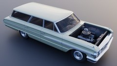 3d Printed 1/25 Country Sedan Station Wagon Model Kit