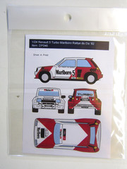 Decalpool 1/24 Scale Renault 5 Turbo M@rlboro Rallye du Da ’82 Prost Decal DP046