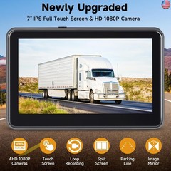 AHD1080P Wired Backup Camera with 7” Touch Screen Monitor, Rear View Camera