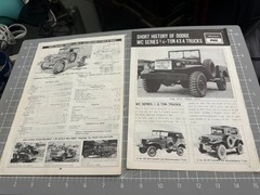 Peerless Max 3/4 Ton Weapons Carrier “Beep” Model Manual + Bonus Insert