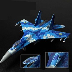 1/72 Scale Ukrainian Su-27 Flanker B Fighter Model Plastic Painted Unassembled