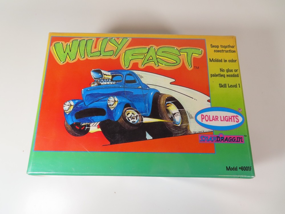 1998 Willy Fast Polar Lights Snap Together Model Car Kit – MIDNIGHT BLUE – NEW
