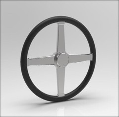 1:8 17” Bell Four Spoke Steering Wheel. 50mm Unpainted Version For Sale.