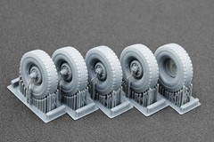 Sagged wheel set (3d printed) for Trumpeter UAZ 469 1/35 ScaleX WM 35007S
