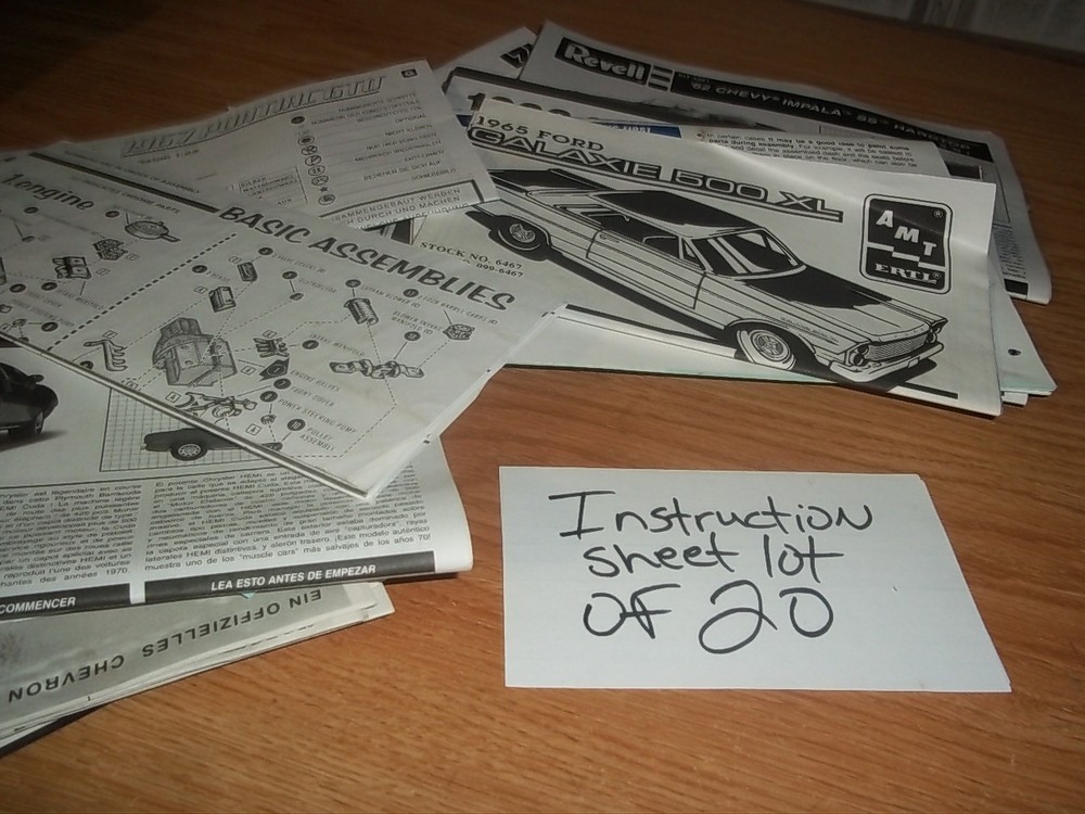 Model Car junkyard instruction sheet lot