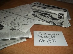 Model Car junkyard instruction sheet lot