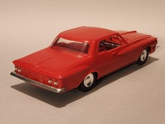 Vintage Jo-Han 1962 Plymouth Fury HT 1/25 Scale Built Kit – Nice, Unpainted Red