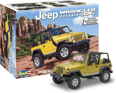 85-4501 Jeep Wrangler Rubicon Model Car Kit 1:25 Scale 92-Piece Skill Level 4 Pl