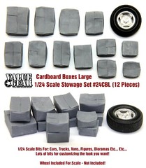 1/24 Set #CBL Cardboard Boxes Large (12 Pieces) – Value Gear Resin