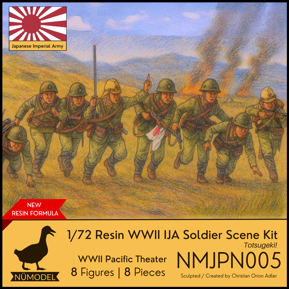 NUMODEL NMJPN005 | 1/72 Resin WWII Imperial Japanese Banzai Charge Scene Kit