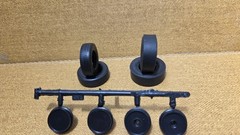 1969 Dodge Charger Turbo Thrust Wheels, Tires & Slicks MPC 1:25 Model PARTS