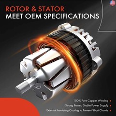 A-Premium Alternator Compatible with Honda CR-V CRV 1997-2001 L4 2.0L, 95A 12V