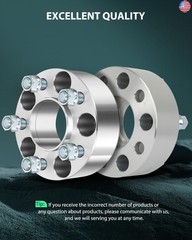 SCITOO 4Pcs 5×115 Wheel Spacers 2 inch Bore 71.5mm Studs 14×1.5 5 Lug Wheel