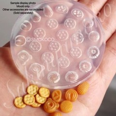 1:12 Scale DIY 3D Dollhouse Miniature Resin/Polymer Clays Mould -Cookies Biscuit