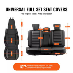 Seat Covers, Universal Car Seat Covers Full Set Seats, Front and Rear Seat, 9Pcs
