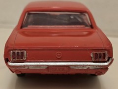 Vintage 1966 Ford Mustang Dealer Promo Model Car Red Plastic 4 Screws Some Flaws