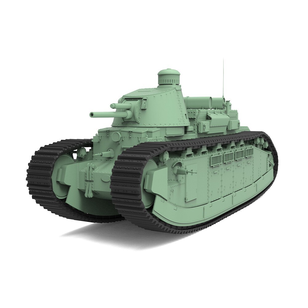 Model Kits 1/700 Military Model Kit France FCM 2C Heavy Tank 6PCS