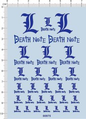 decals Anime for different scales model kits (blue) 00975
