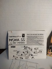 AMT 1/25 Scale Chevy Nova SS Pro Stocker Plastic Model Kit Open Box Started
