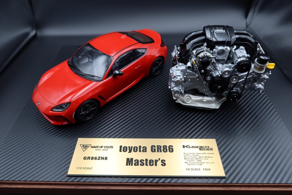 Kusaka Engineering / MAKE UP Co, Ltd. 1/18 SCALE TOYOTA GR86 Spark Red In stock