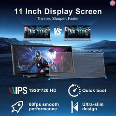 Upgraded 11″ CarPlay Screen for Car, Built-in Net-Flix/YouTube/TikTok and Other
