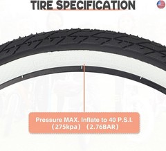 ZUKKA 20 x 2.35 Bike Tire 1/2 Pack 20 inch x 2.35 BMX Bike Tire Folding