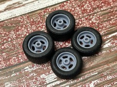 1/24 Scale: 15-inch “Billet Street Lites” Resin Wheels W/ Wide Rear Tires