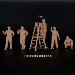 3D Printed 1/72/64 US Military Allies Ground Maintenance Crew Unpainted Mode